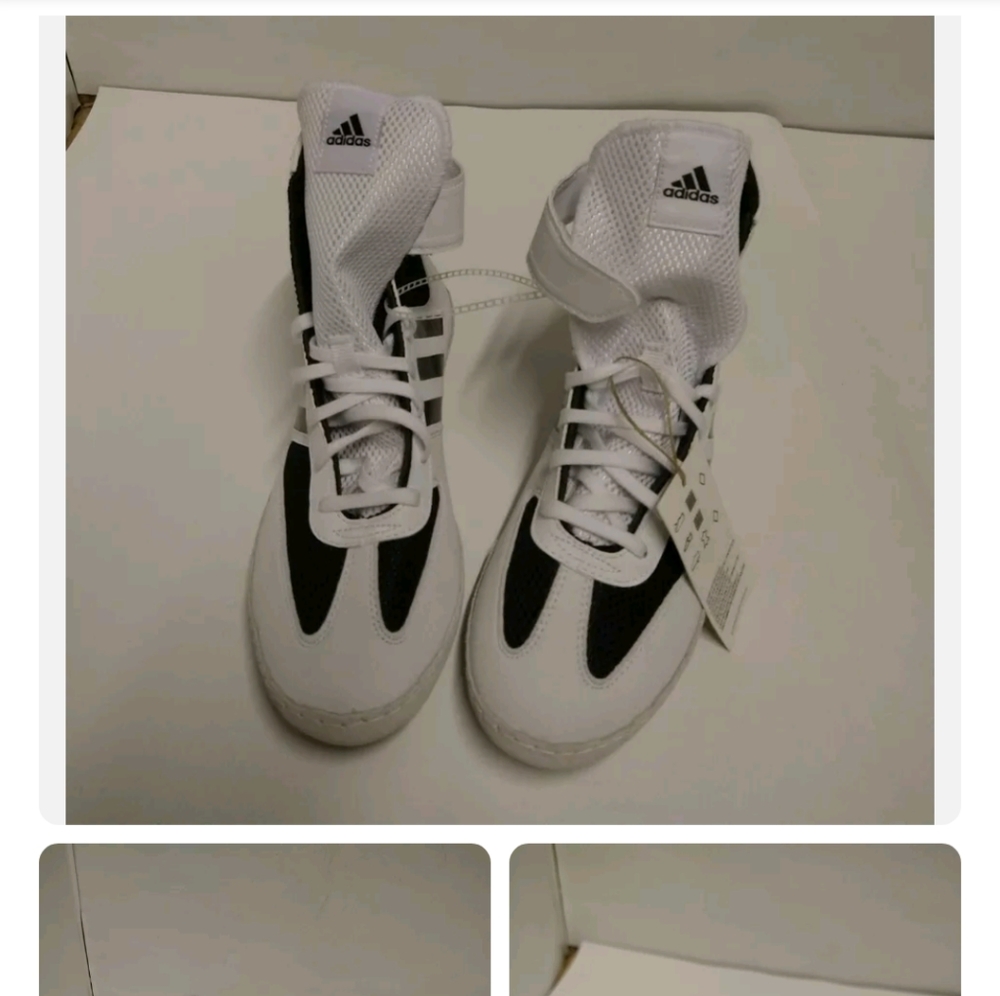 NEW Adidas Combat Speed 5 Wrestling Shoes Mens Size 6.5 Black White Tan AC7501